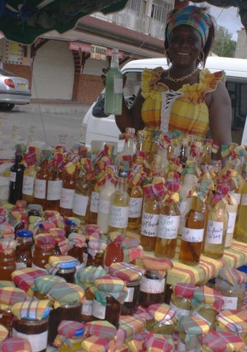 Local rum St Francois market © Ian & Andrea Treleaven